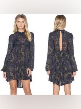 Rare Free People "Sweet Thing" Babydoll Mini Dress Size Small